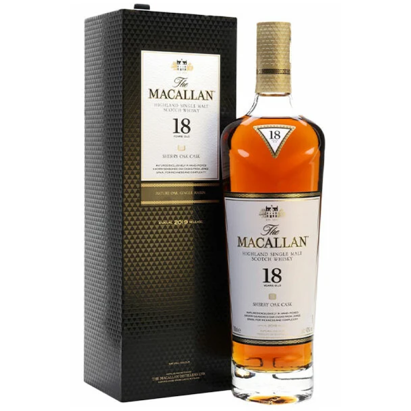 The Macallan Sherry Oak 18 Years Old 2018 Release w/ Gift Box