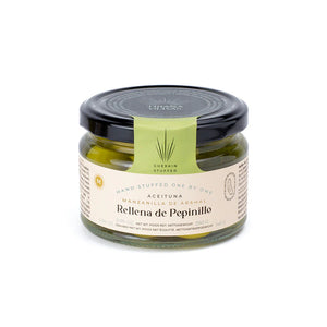 Triana Olivas Gherkin Stuffed Green Olives Manzanilla