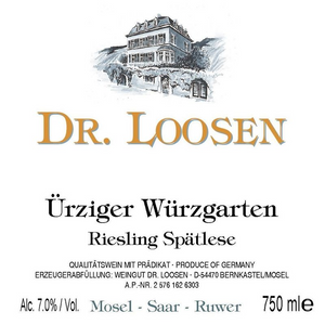 Dr Loosen Urziger Wurzgarten Riesling Spatlese Goldkapsel Auction Wine 2015